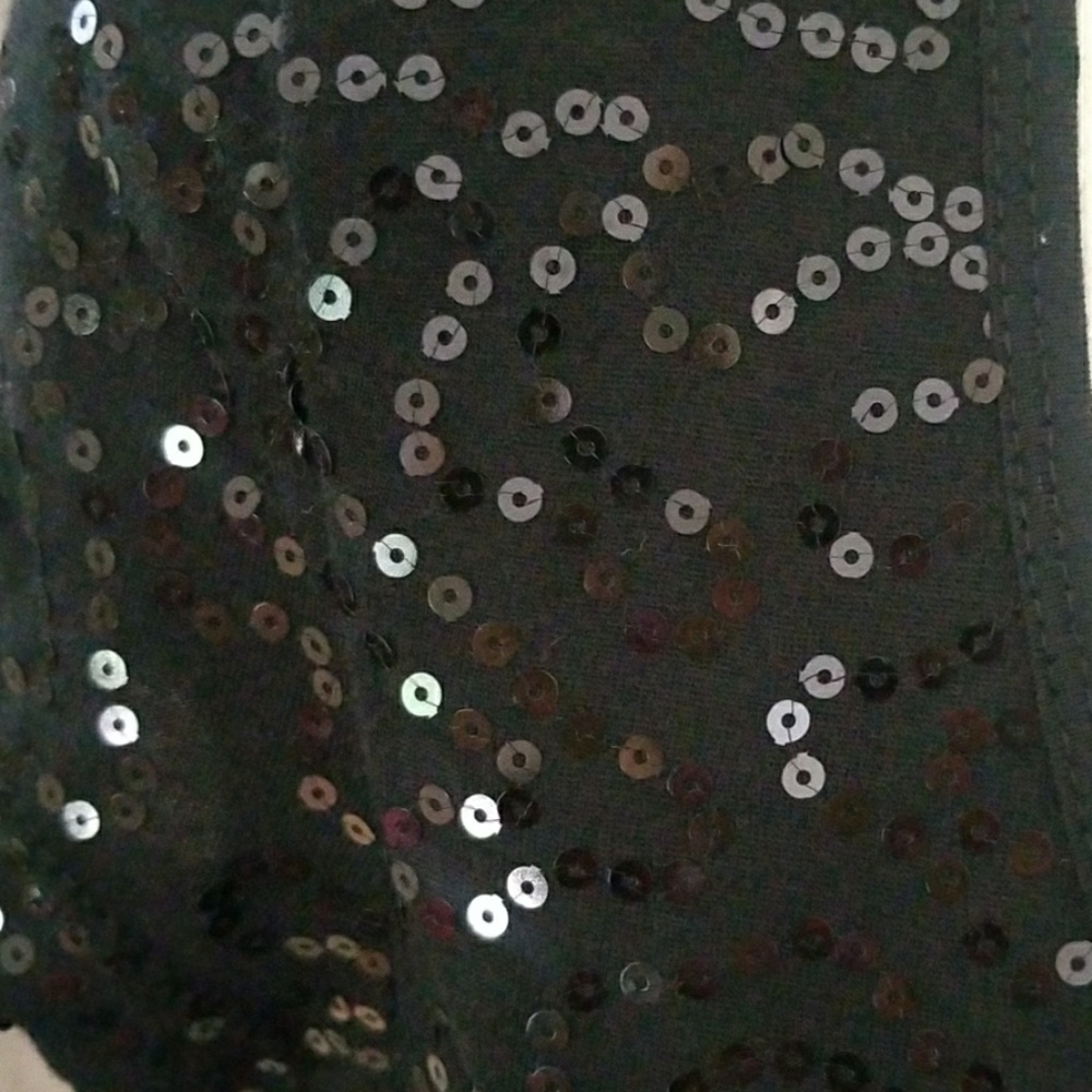 Allison Brittney Black Sequin Tee - Picture 2 of 5